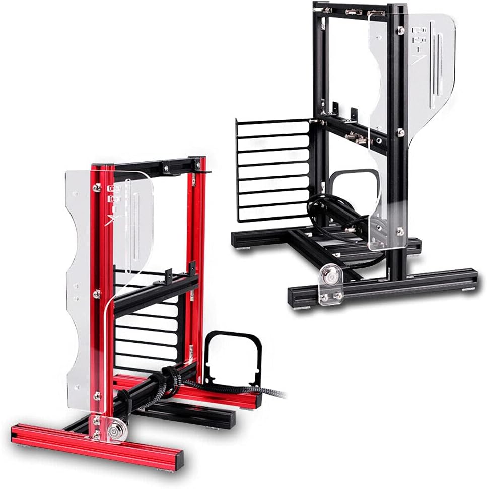 ITX (17 x 17cm) ATX MATX PC Motherboard Case Frame, Open Bare Metal Air Water Cooling Fan Stand Chassic Test Bench Vertical Rack Computer Board Overclocking Heat Dissipation(Vertical Black)