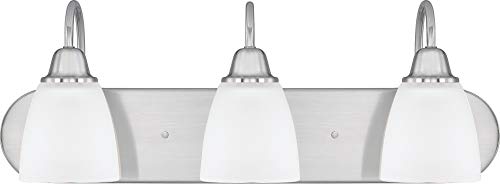 HomePlace Lighting 115141BZ-337 Trenton Traditional Acid Washed Glass Bathroom Vanity Wall Light, 4-Light 400 Total Watts, 9