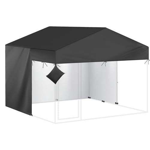 Outdoor Dog Kennel Cover Half Coverage for 8'Dx4'Wx6'H 600D Heavy Duty Waterproof Kennel Covers for Dog Cages(Cover Only) Greenish Color