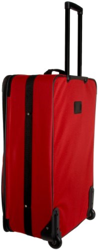Rockland Journey Softside Upright Luggage Set,Expandable, Lightweight, Black, 4-Piece (14/19/24/28)