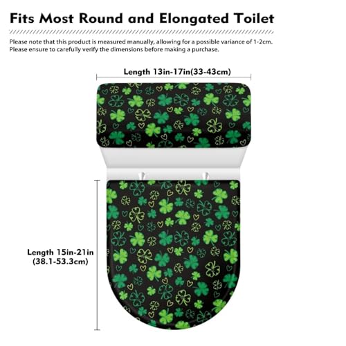 Christmas Bow Bell Toilet Tank Lid Cover and Toilet Seat Lid Cover 2 Pcs Set Toilets Covers with Elastic Cloth Fits Most Toilets Tanks & Lids