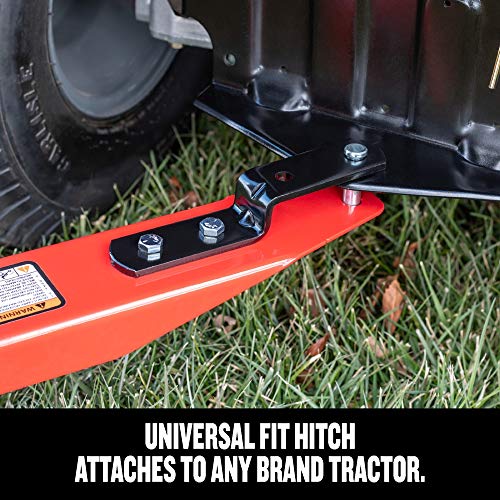 CRAFTSMAN, CMXGZBF7124355, 750-lb Capacity Steel Tow Behind Dump Cart, 12 Cubic Feet Capacity, Removable Tailgate - Garden Utility Trailer, 16” x 4” Pneumatic Tires