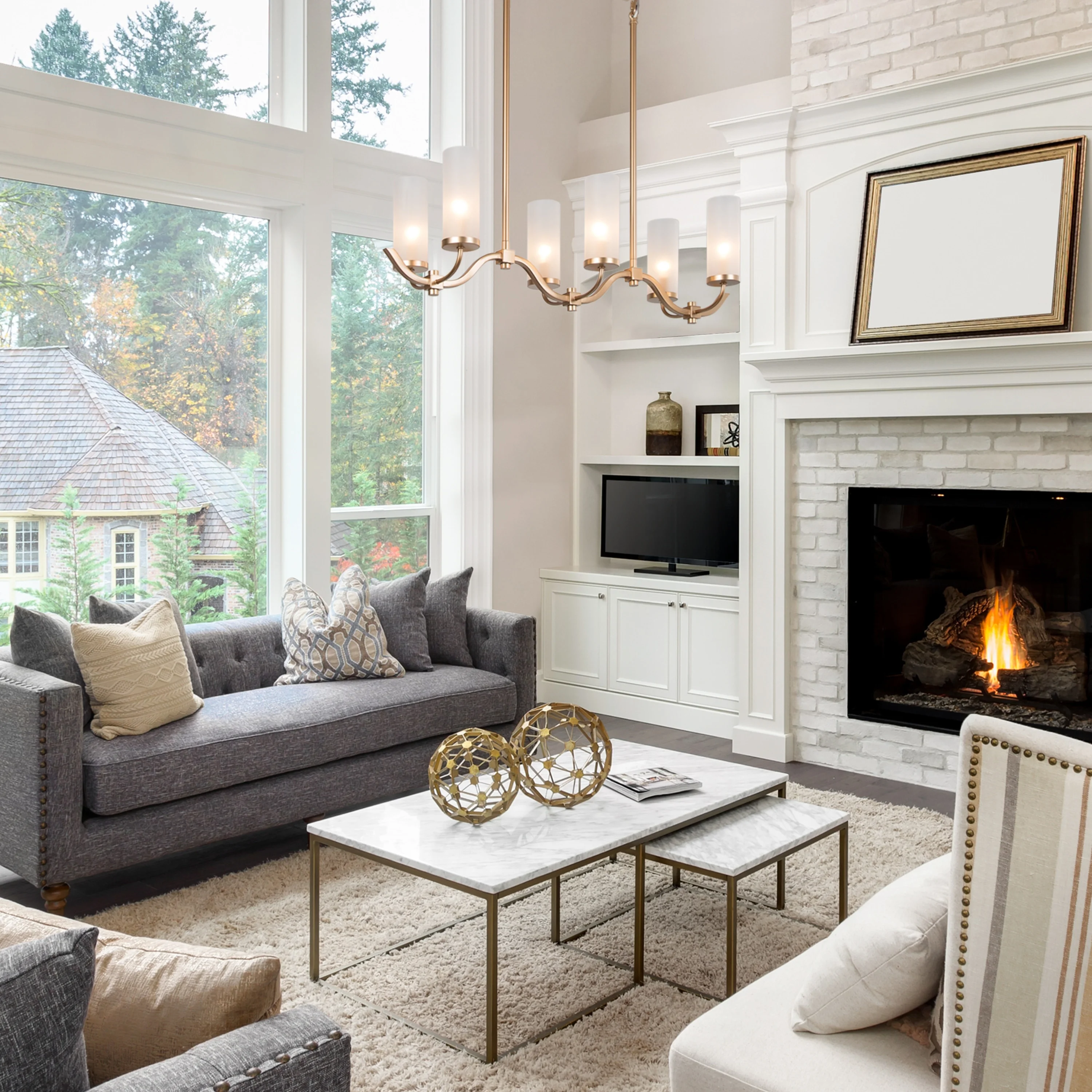 Kayna Mid-Century Modern 6-Light 30