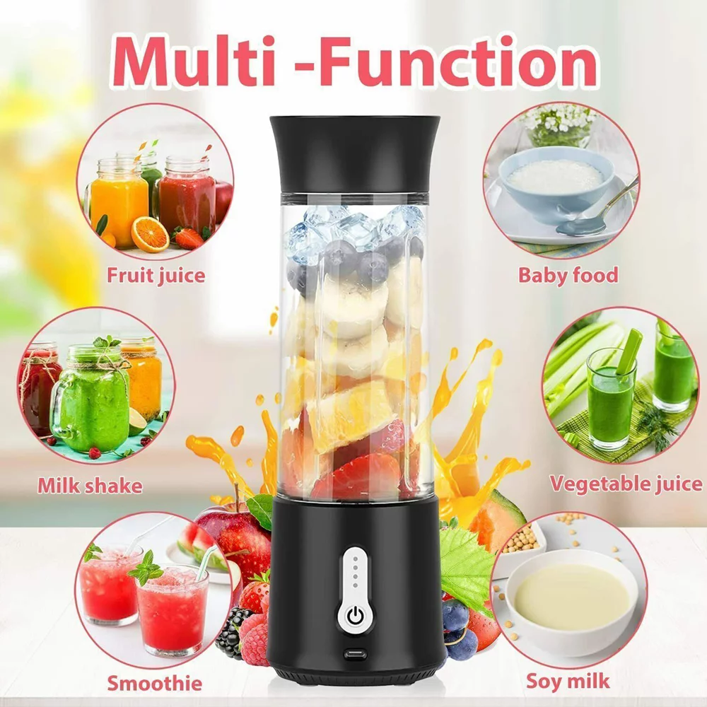 Electric Juice Maker Portable Blender Smoothie Mini Juicer Fruit Machine 500ml