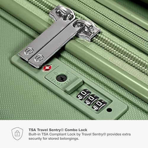 Traveler's Choice Pagosa Indestructible Hardshell Expandable Spinner Luggage, Black, 22