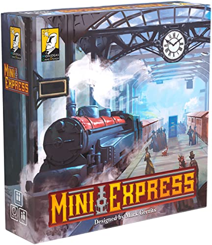 Mini Express by Moaideas Game Design | an Engaging Train Game with Only Two Actions | Strategy Board Game for Family Nights | 1-5 Players