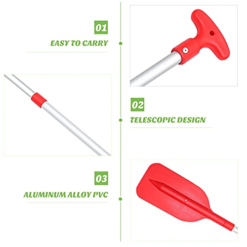 2Pcs Telescopic Kayak Paddle Rafting Boat Paddle Canoe Oars Plastic Aluminum Alloy Boat Oars
