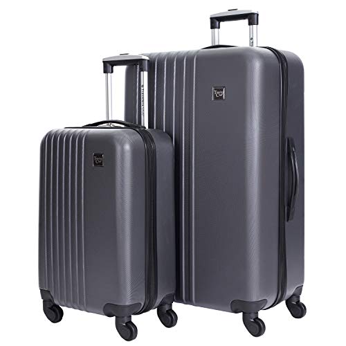 Travelers Club Cosmo Hardside Spinner Luggage, Navy Blue, Carry-On 20-Inch
