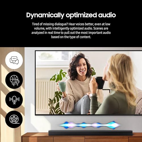 Samsung B-Series Soundbar HW-B630F 3.1 ch DTS Virtual:X Soundbar with Subwoofer (2025 Model) One Remote Control, Voice Enhance Mode, Adaptive Sound