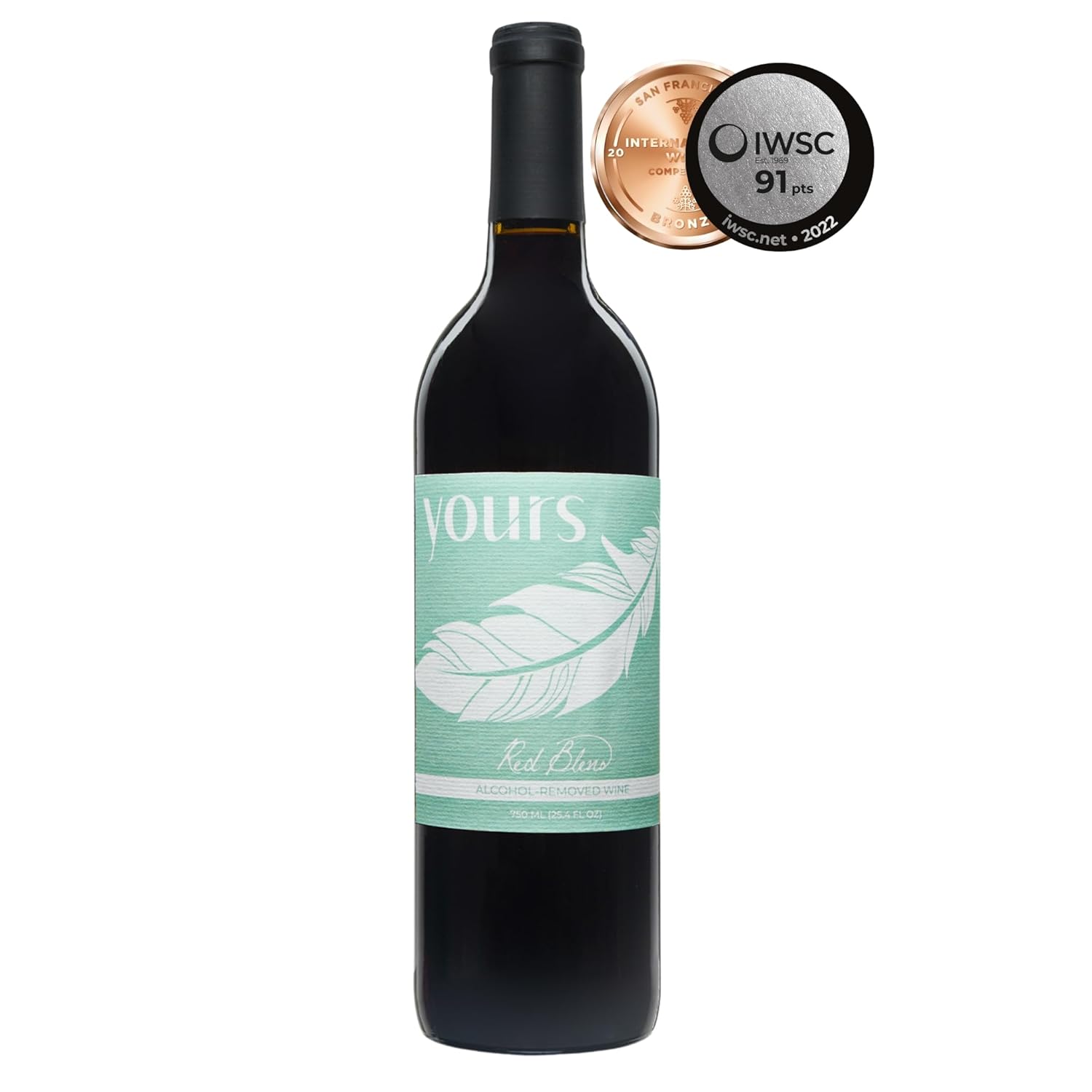 YOURS Non-Alcoholic Wine California Red Blend - Award Winning Alcohol Removed Red Wine Only 10 Calories and 2g Carbs