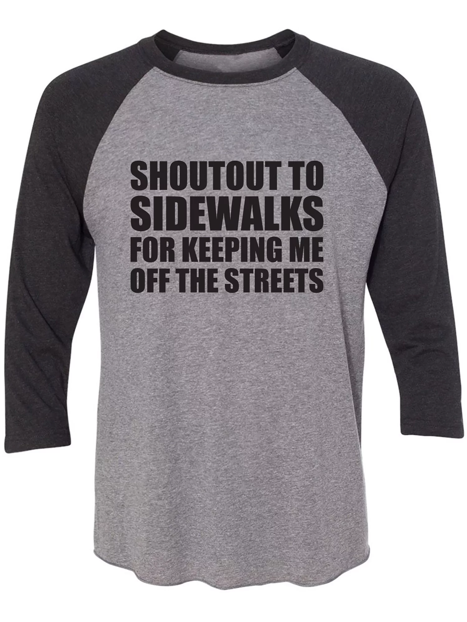 Shoutout To Sidewalks Unisex 3/4 Sleeve Baseball Raglan Tee