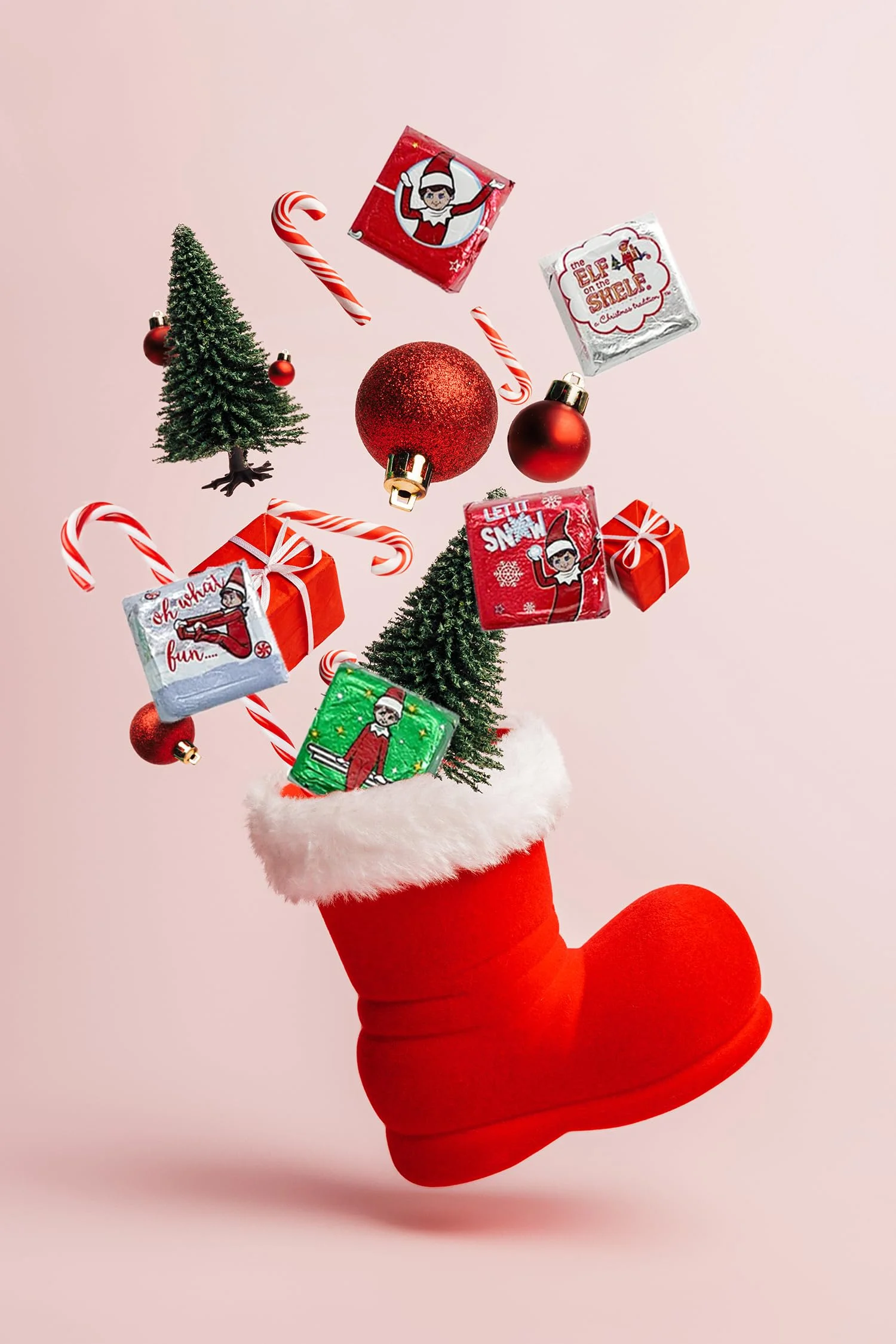 Christmas Elf On The Shelf Chocolate, Milk Chocolate Party Bag Fillers, Individually Wrapped Foils, Resealable Bag, Kosher Certified Dairy (5 Pounds (Bulk))