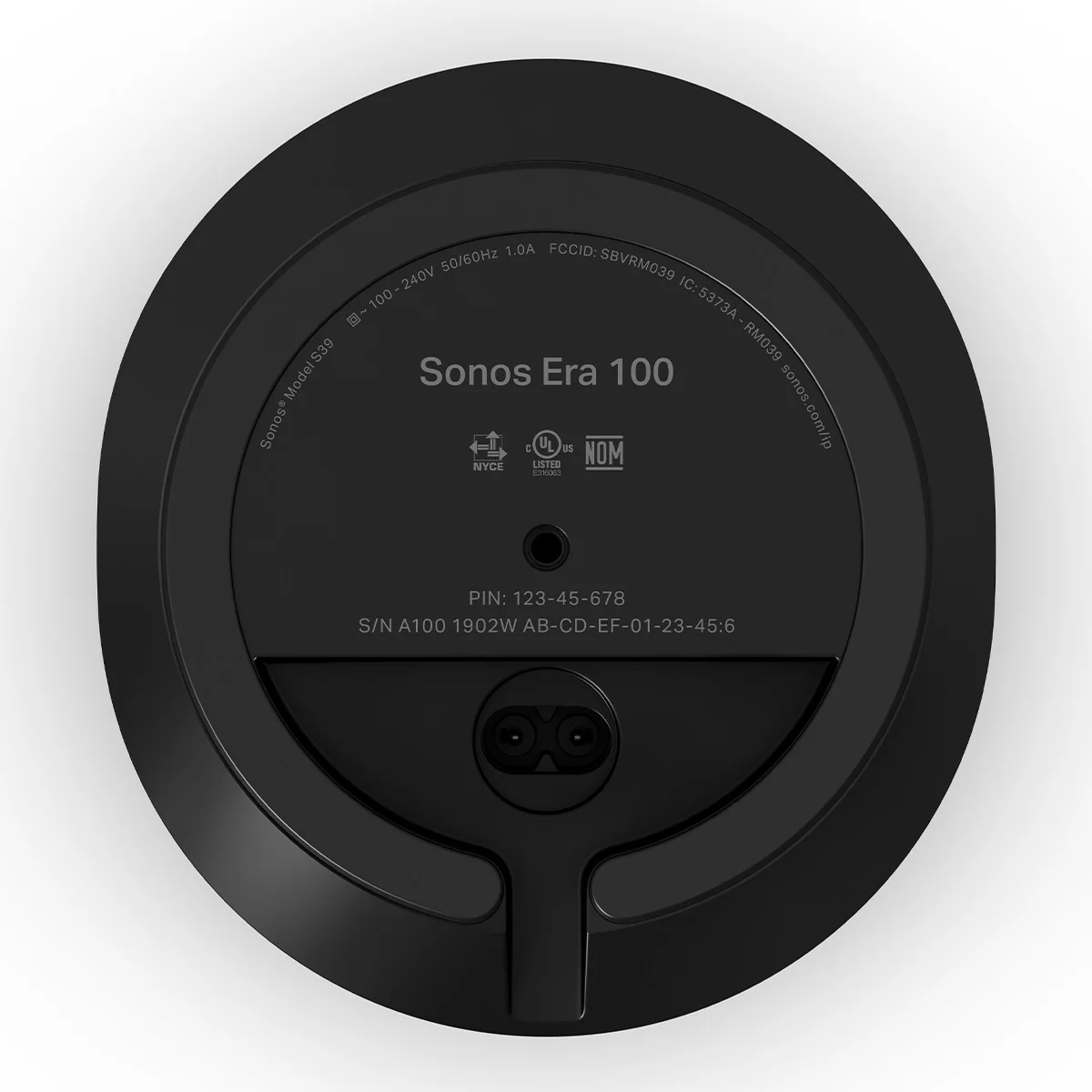 Sonos Era 100 Voice-Controlled Wireless Smart Speaker with Bluetooth, Trueplay Acoustic Tuning Technology, &  Voice Control Built-In (Black)