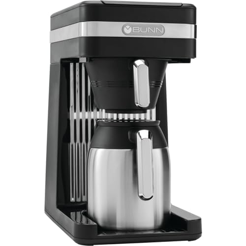 BUNN 55200 CSB3T Speed Brew Platinum Thermal Coffee Maker Stainless Steel, 10-Cup, Black