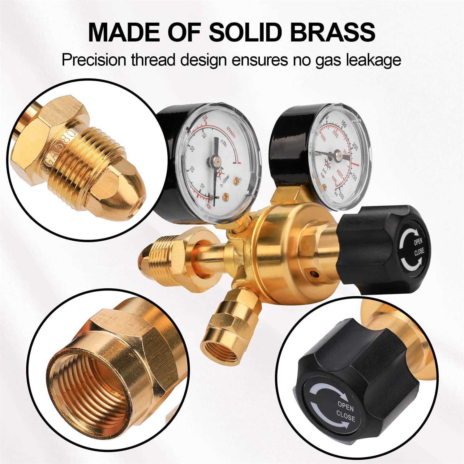 Tutor Auto Argon CO2 Regulator Gauge Welding Gas Regulator with 6.6Ft Gas Hose - Shop Hardware Tools Online Store