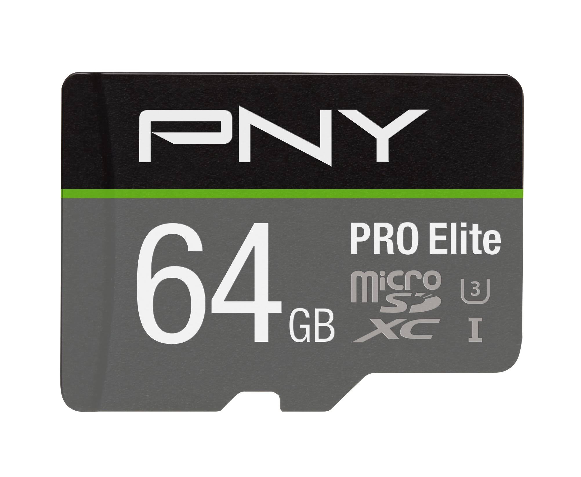 PNY Technologies 64GB Pro Elite microSDXC Memory Card (U3)