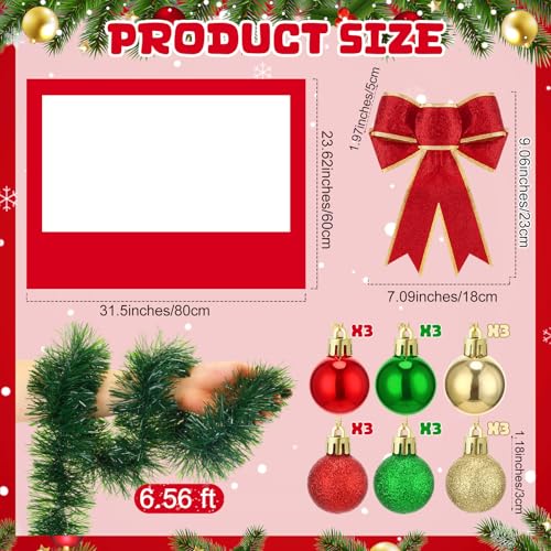 Jenaai 21 Pcs DIY Christmas Photo Booth Props Picture Frame 32