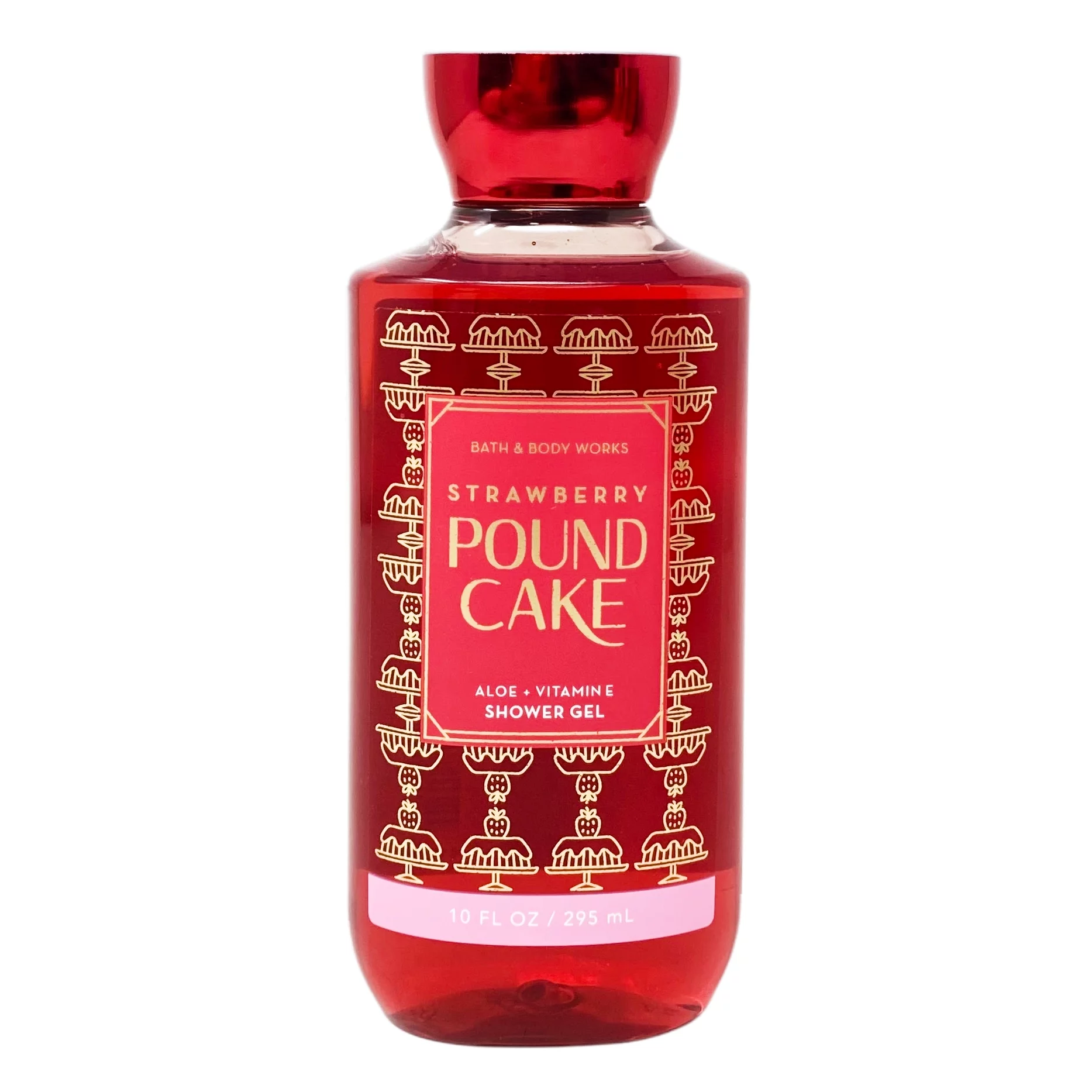 Bath and Body Works Strawberry Pound Cake 3 Piece Gift Set - Fragrance Mist - Shower Gel - Body Lotion - Full Size