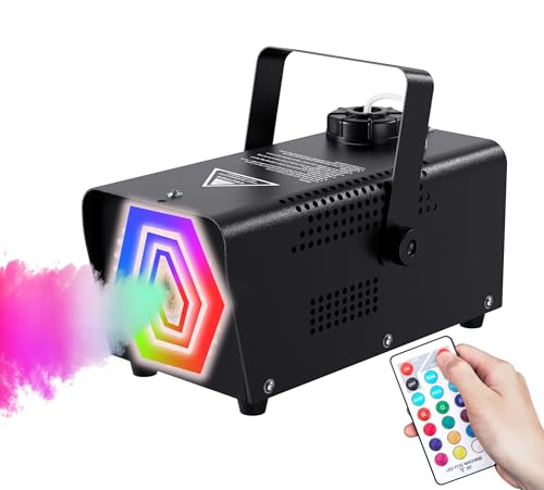 IMONE 72-LED Fog Machine with Vibrant Color-Changing Lights & Wireless Remote Control | Smoke Machine for Halloween Party, DJ, Wedding, Stage, Photography | Indoor & Outdoor Events