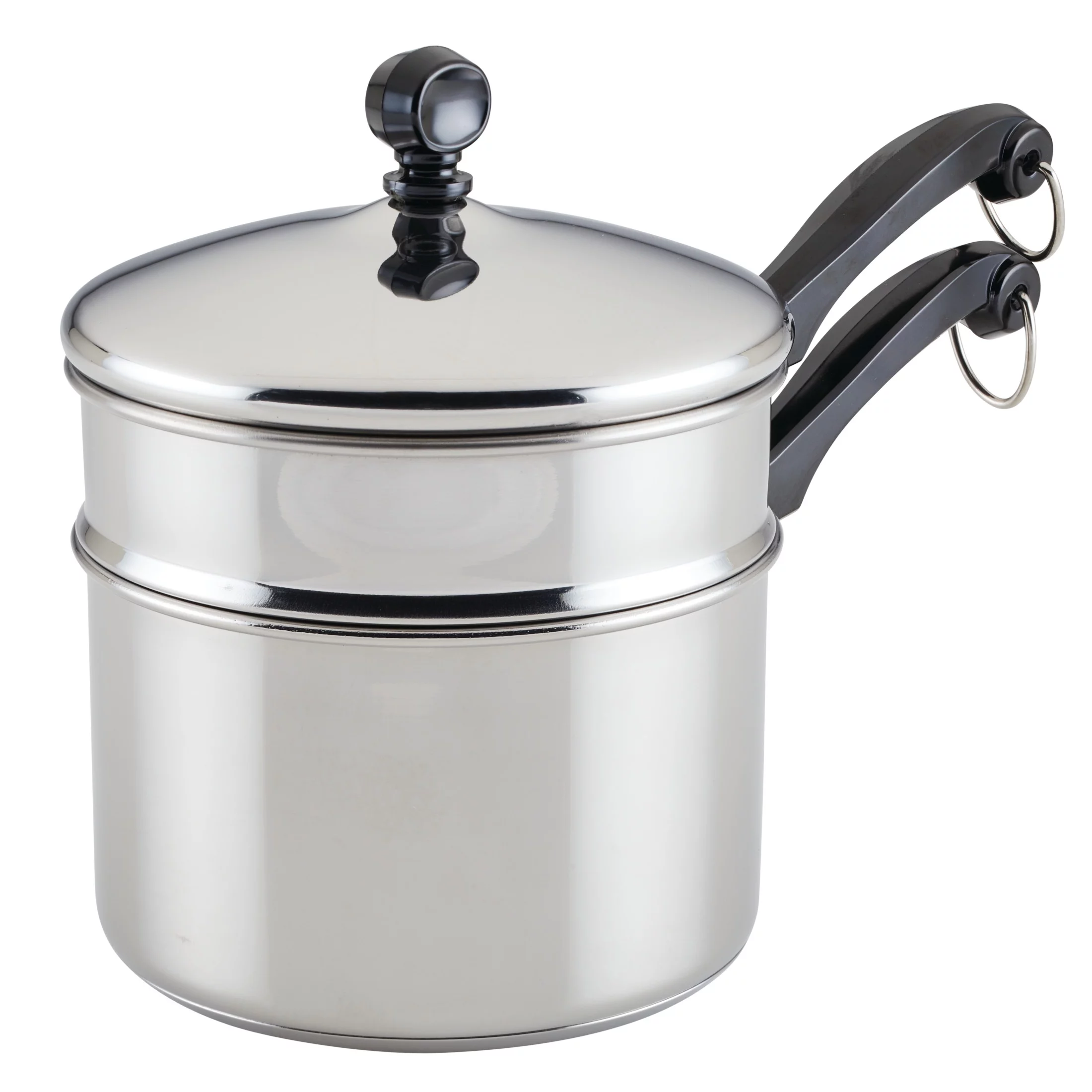 Farberware Classic Stainless Steel Covered Saucepan with Boiler 2 Qt