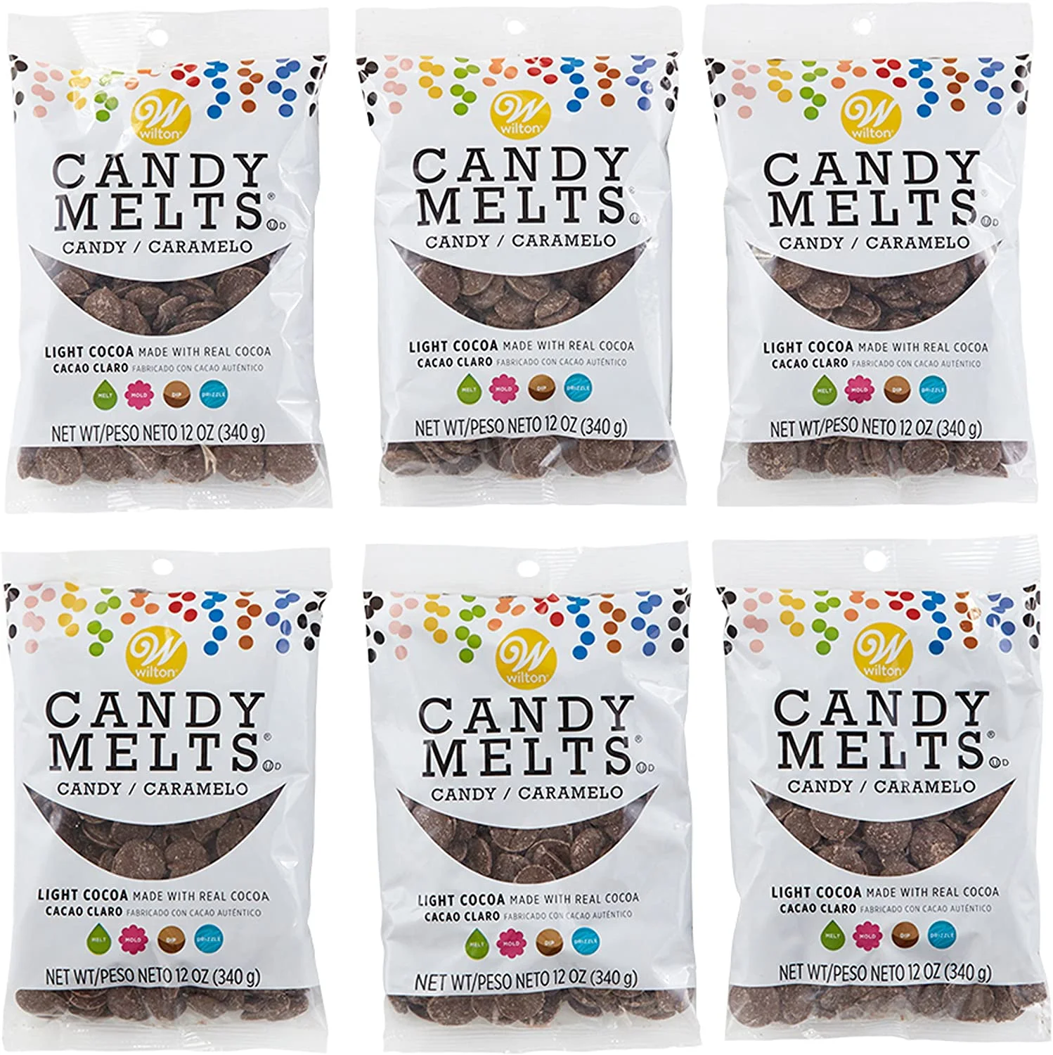 Wilton 12 oz. Light Cocoa Candy Melts Candy, 6-Count
