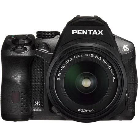 Pentax K-30 16.3 MP Digital SLR Camera - Black - DA L 18-55mm and 55-300mm Lenses