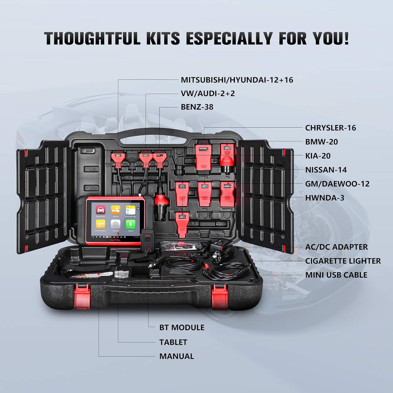 Autel Scanner MK906BT Automotive Scan Tool - 2022 Newest Scanner Same as MaxiSys MS906BT/MS908/MK908, All System Diagnostic, ECU Coding, Bi-Directional Control, 31 Special Services, Active Test