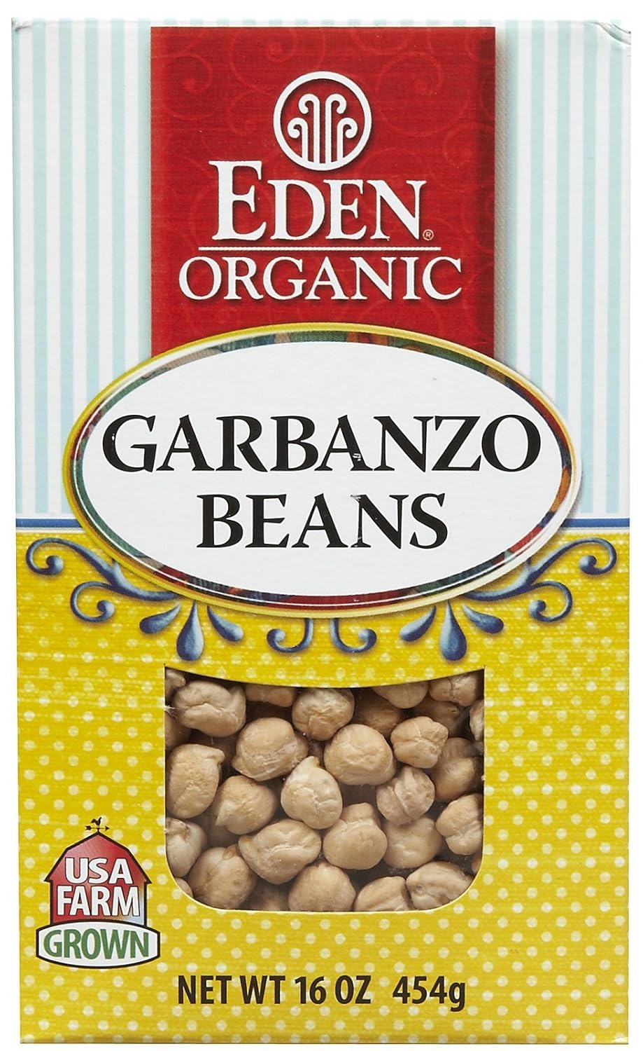 Eden Organic Garbanzo Beans, No Salt Added, 16 oz