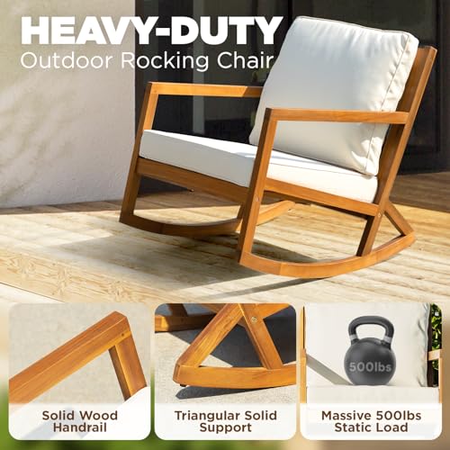 IDZO Heavy Duty 500lbs Weight Capacity Wicker Bistro Table and Chairs Set of 2 with Olefin Fabric Soft Cushions