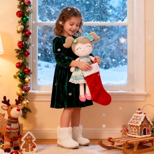 Gloveleya Baby Girl Gift First Baby Doll Plush Doll Print Sunflowers