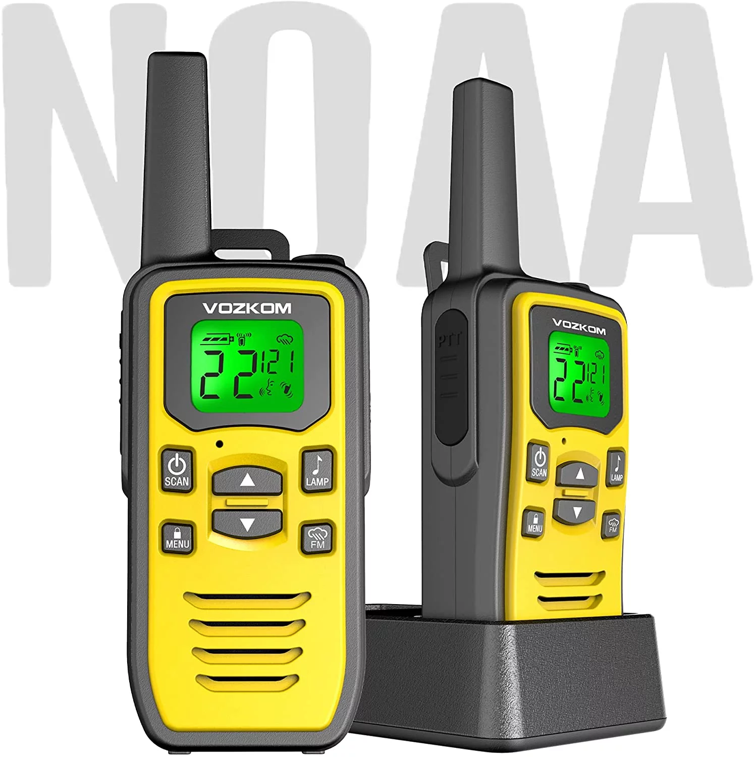 VOZKOM Walkie Talkies for Adults, Professional Two Way Radio Walkie Talkie Long Range, NOAA Emergency Radios, Camping Accessories