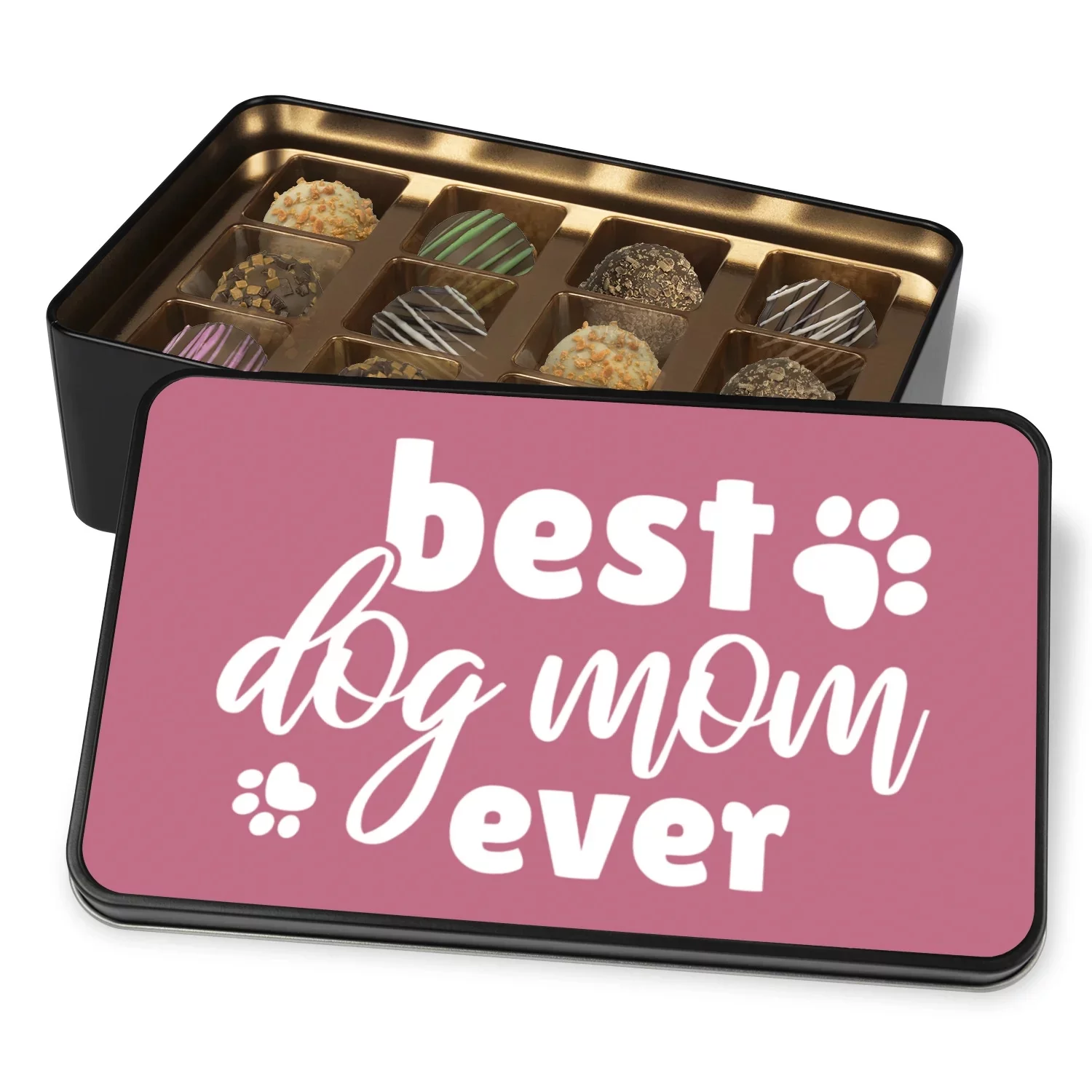 Best Dog Mom Ever Chocolate Truffle Keepsake Tin