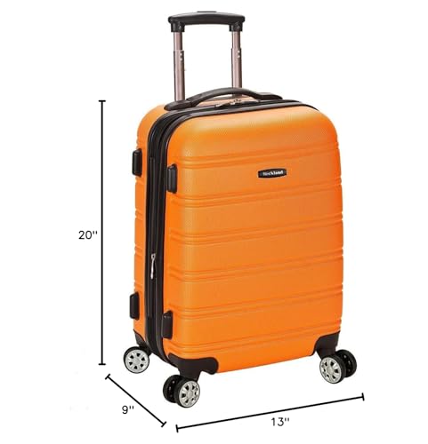 Rockland Melbourne Hardside Expandable Luggage with Spinner Wheels, 2TONENAVY, 2 Piece (20/28)