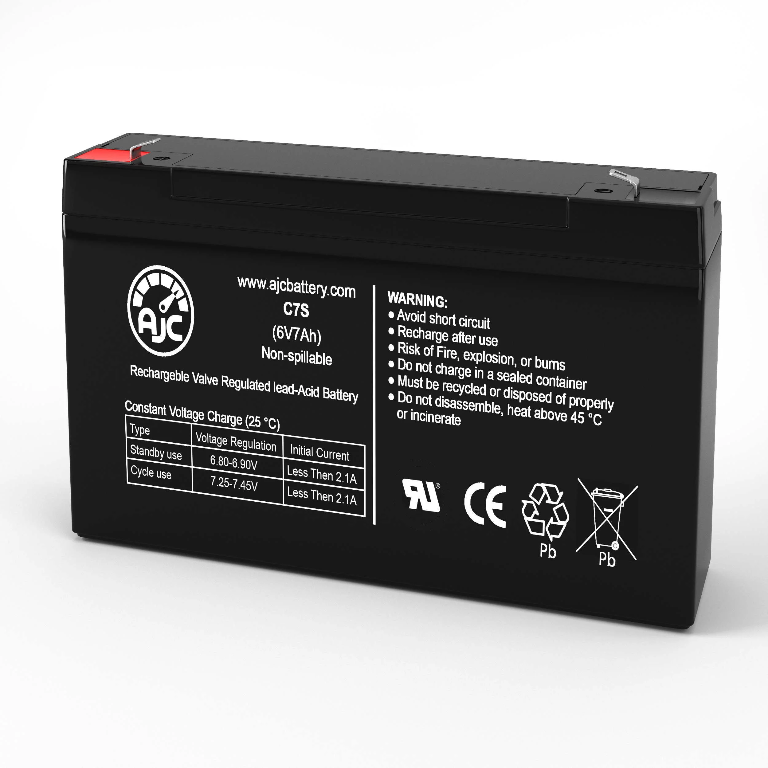 HP M1702A PAGEWRITER EKG 6V 7Ah UPS Battery - This Is an AJC Brand Replacement