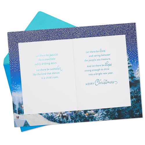 Hallmark Boxed Christmas Cards, Snowy Wreath (40 Cards and Envelopes)