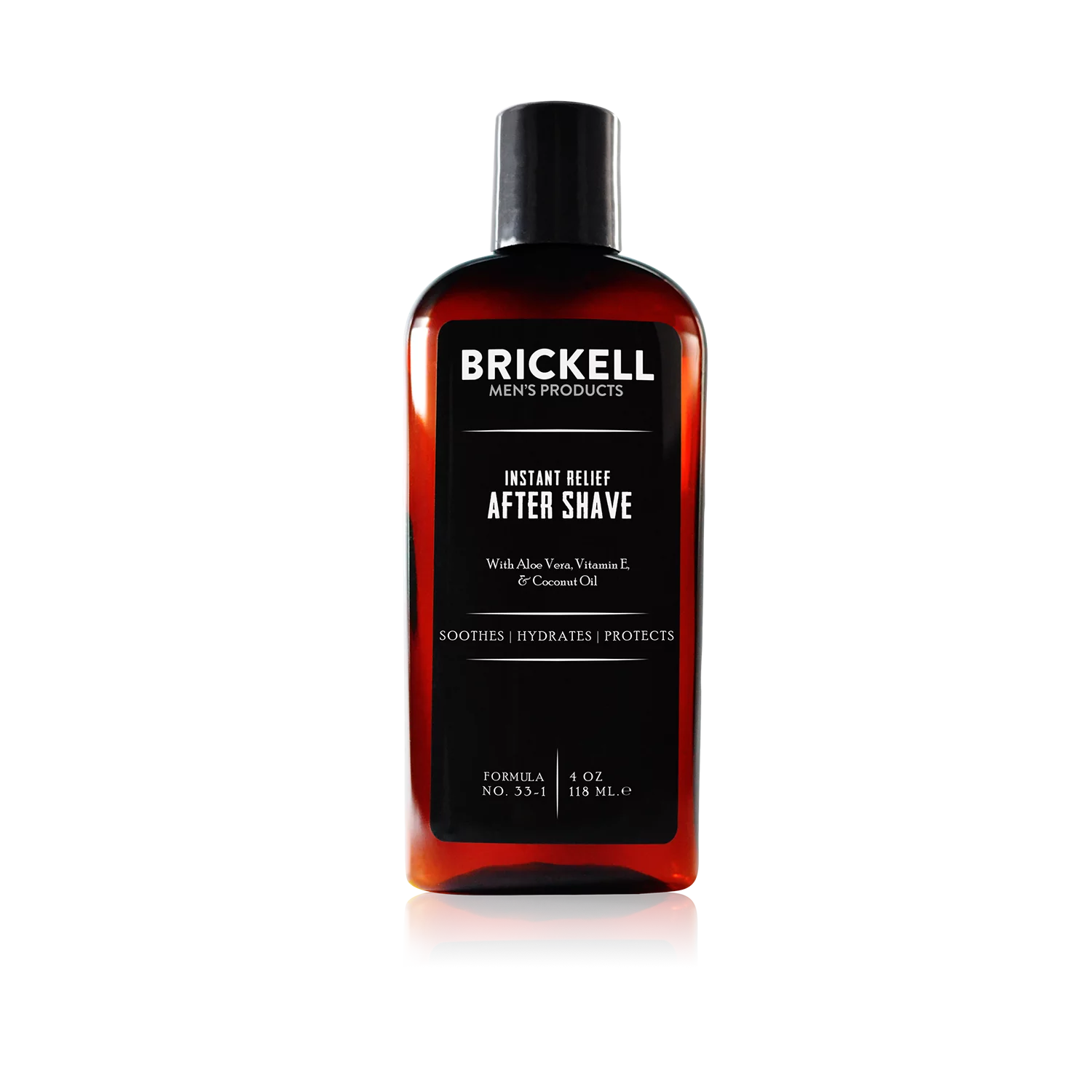 Brickell Men's Instant Relief Aftershave for Men, Natural and Organic Soothing After Shave Balm to Prevent Razor Burn, 4 oz, Unscented