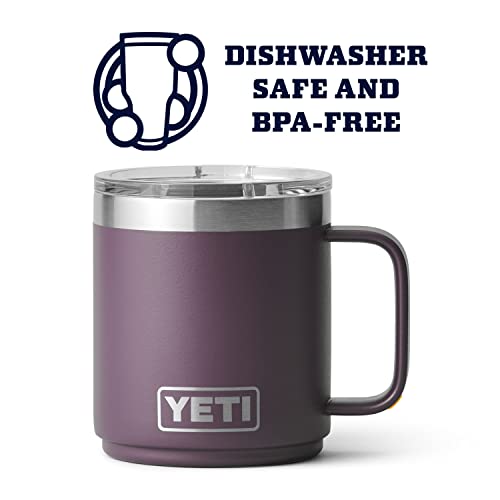 YETI Rambler 10 oz Stackable Mug, Vacuum Insulated, Stainless Steel with MagSlider Lid, Stainless
