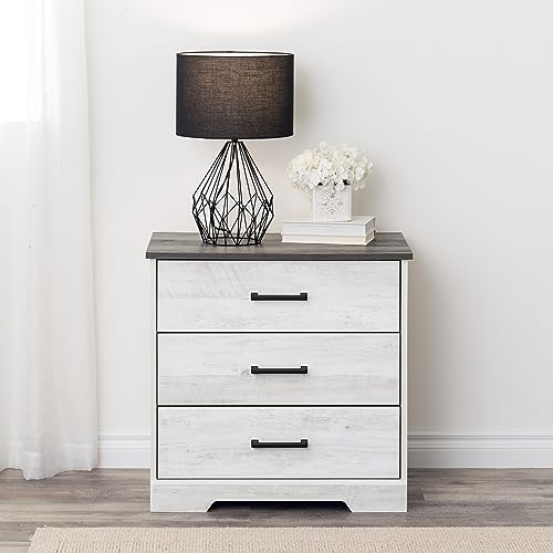 Prepac Sonoma Traditional Tall Nightstand Side Table with 3 Drawers, Functional Tall 3-Drawer Bedside Table 16