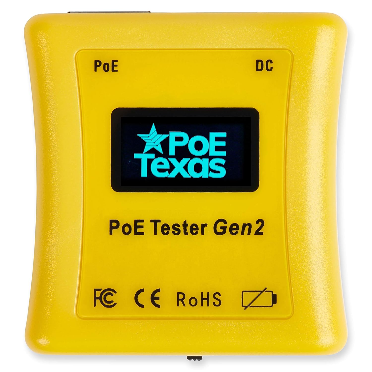 PoE Tester Gen2 by PoE Texas - Power Over Ethernet Tester to Determine Voltage, Current and Power Consumption on Network Cable - Identify PoE and Troubleshoot Connection Problems, No Battery Needed