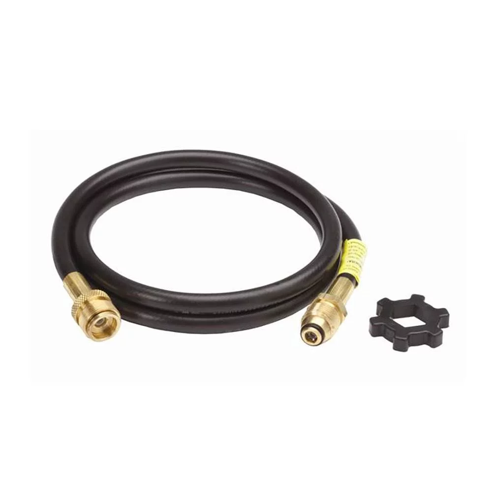 Mr Heater-F273702 12 ft Propane Hose Assembly with Swivel 1 in-20 Male Throwaway Cylinder Thread x Excess Flow Soft Rubber Nose P.O.L. with Handwheel