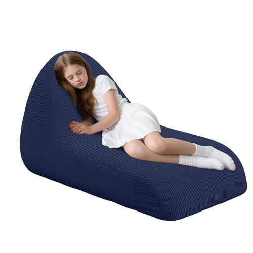 COMAX Bean Bag Chairs for Kids, Unicorn Kid Beanbag Chair with Filler, Toddler Lounge Bean Chair Corduroy, Lazy Floor Lounger for Girls and Boys Stuffed, Pink