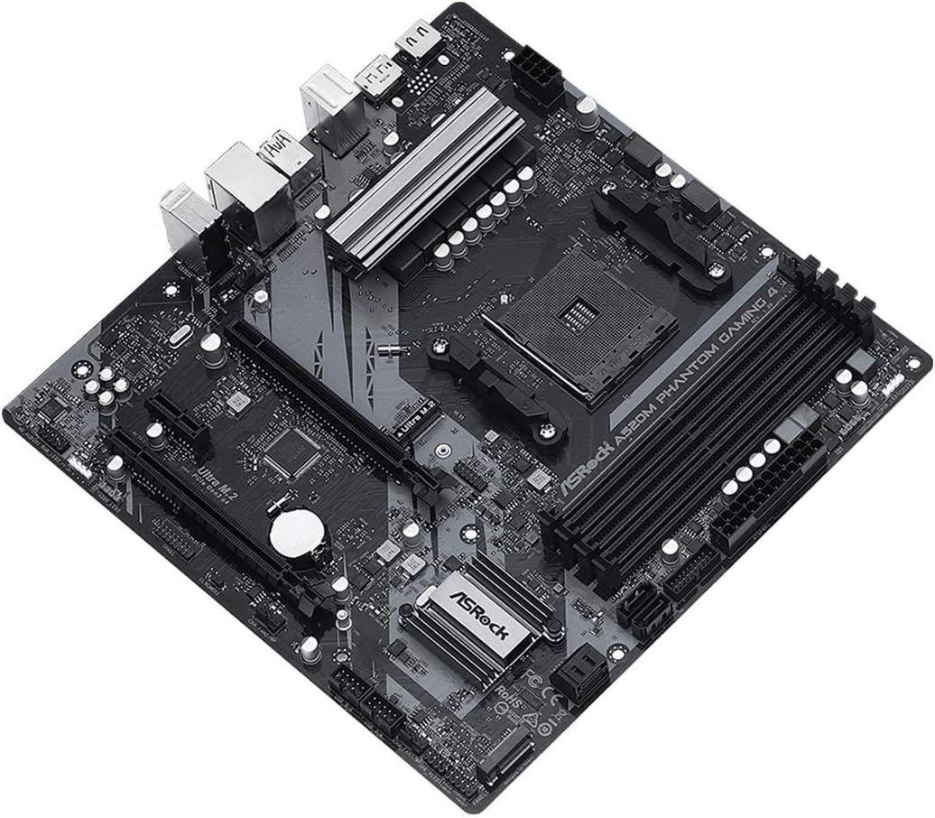 ASRock A520M Phantom Gaming 4 AM4 AMD A520 SATA 6Gb/s Micro ATX AMD Motherboard