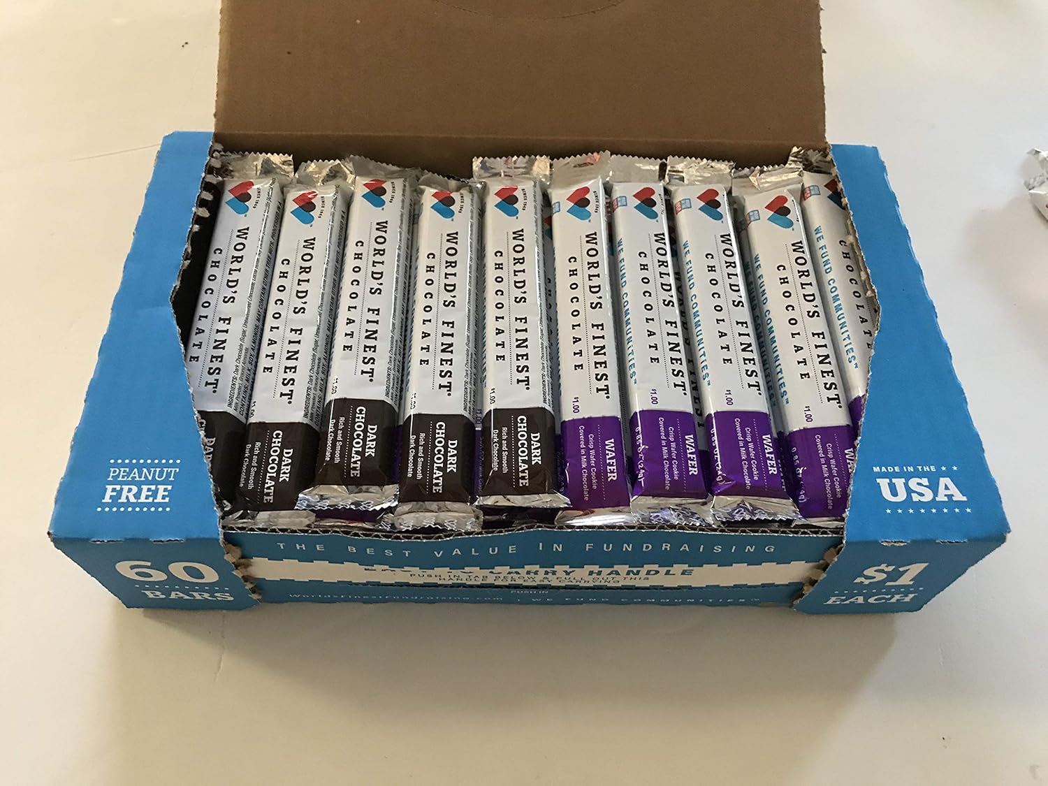 BuyBocceBalls Listing - 60 Bars - World's Finest Chocolate -30 Milk Chocolate Wafers and 30 dark chocolate