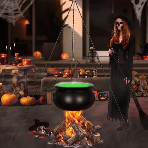 Halloween Decorations Outdoor Cauldron - Witches Cauldron, Ideal for Halloween Decor, This Cauldron can be Filled with Potions, Candy, or Spooky Props to Enhance Your Witches Halloween Decor
