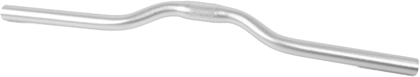Road Fixed Gear Gear Riser Bar Handlebar Flat Bar Bike Bar Road Bike Accessory (Silver)