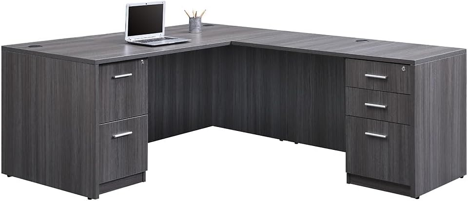 nbf signature series Reversible L Shaped Desk at Work - 66