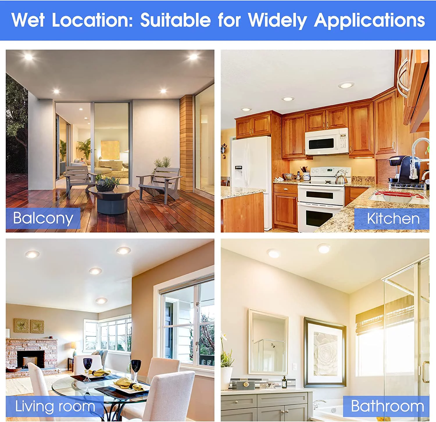 Megaman 6 in LED Surface Flush Mount Disk Light Downlight Ceiling Light 9.5W Dimmable Soft White 2700K 20 Pack