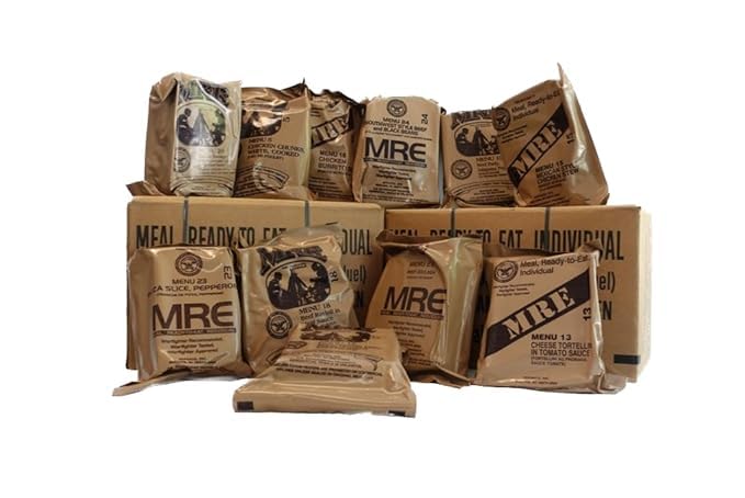 2nd Amendment Surplus MRE Surplus 2024 Inspection US Meals Ready to Eat Military MRE with Heater Box of MRE Meals Full Meal 12 MRE Pack Menu B