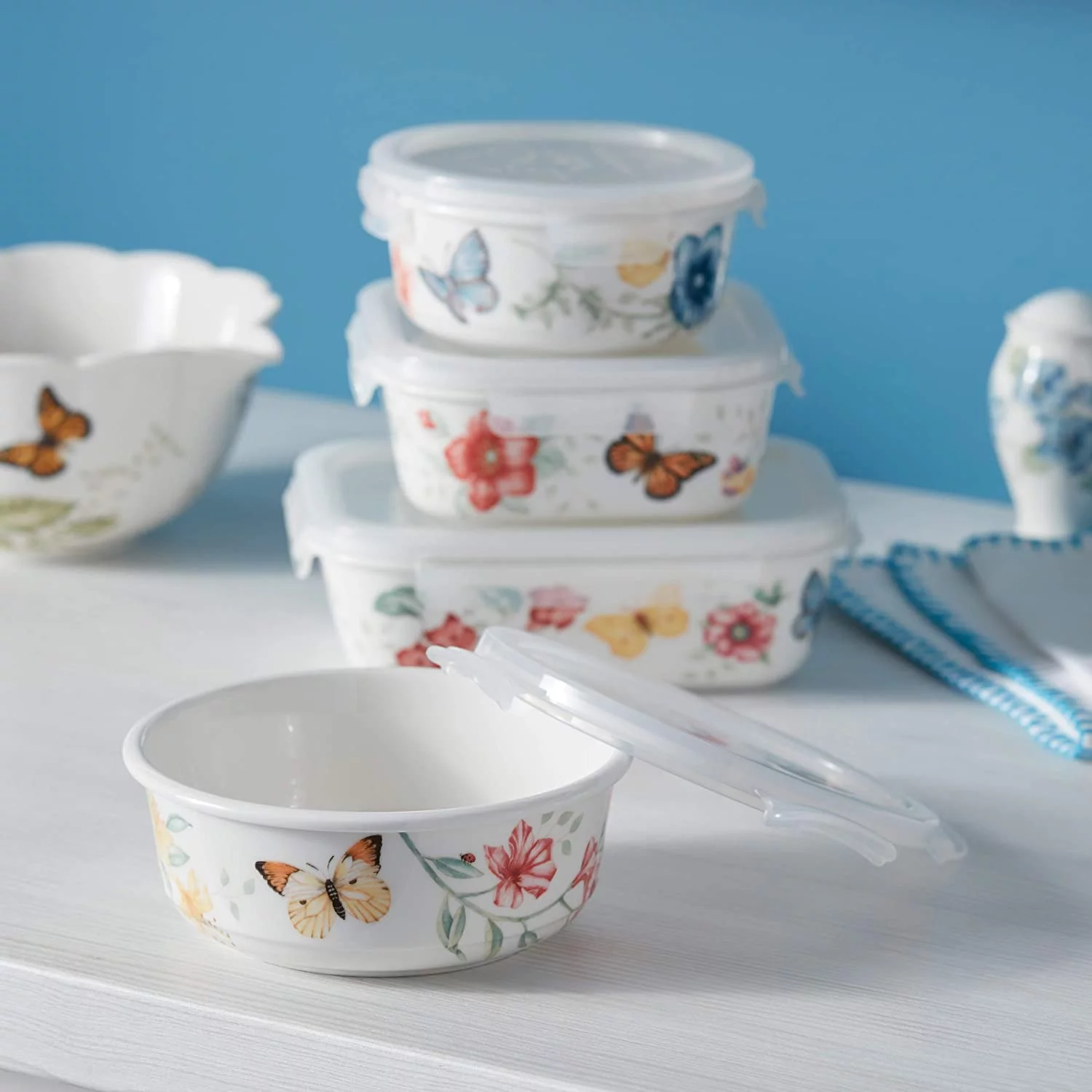 Lenox 829039 Butterfly Meadow Bloom Dessert Bowl Set
