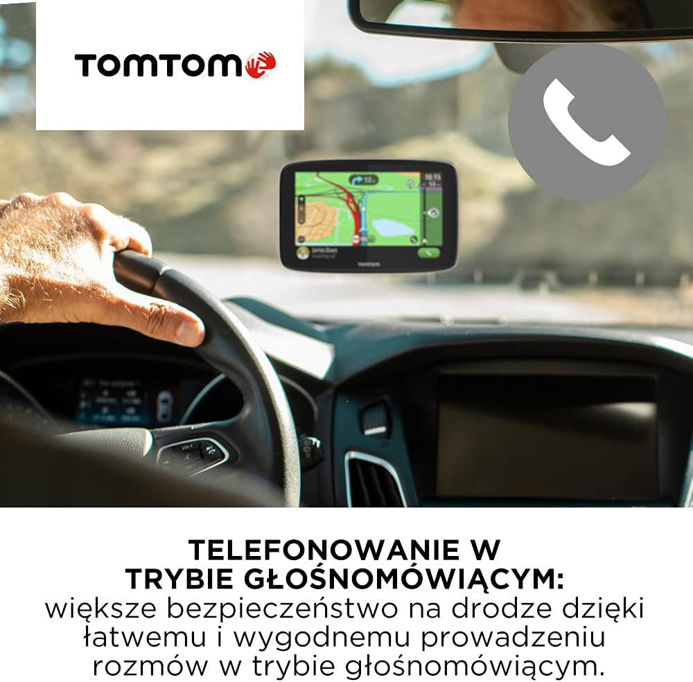 TomTom Car Sat Nav GO Essential, 6 Inch, with Traffic Congestion and Speed Cam Alert trial thanks to TomTom Traffic, EU Maps, Updates via WiFi, Handsfree Calling, Click-and-Drive Mount
